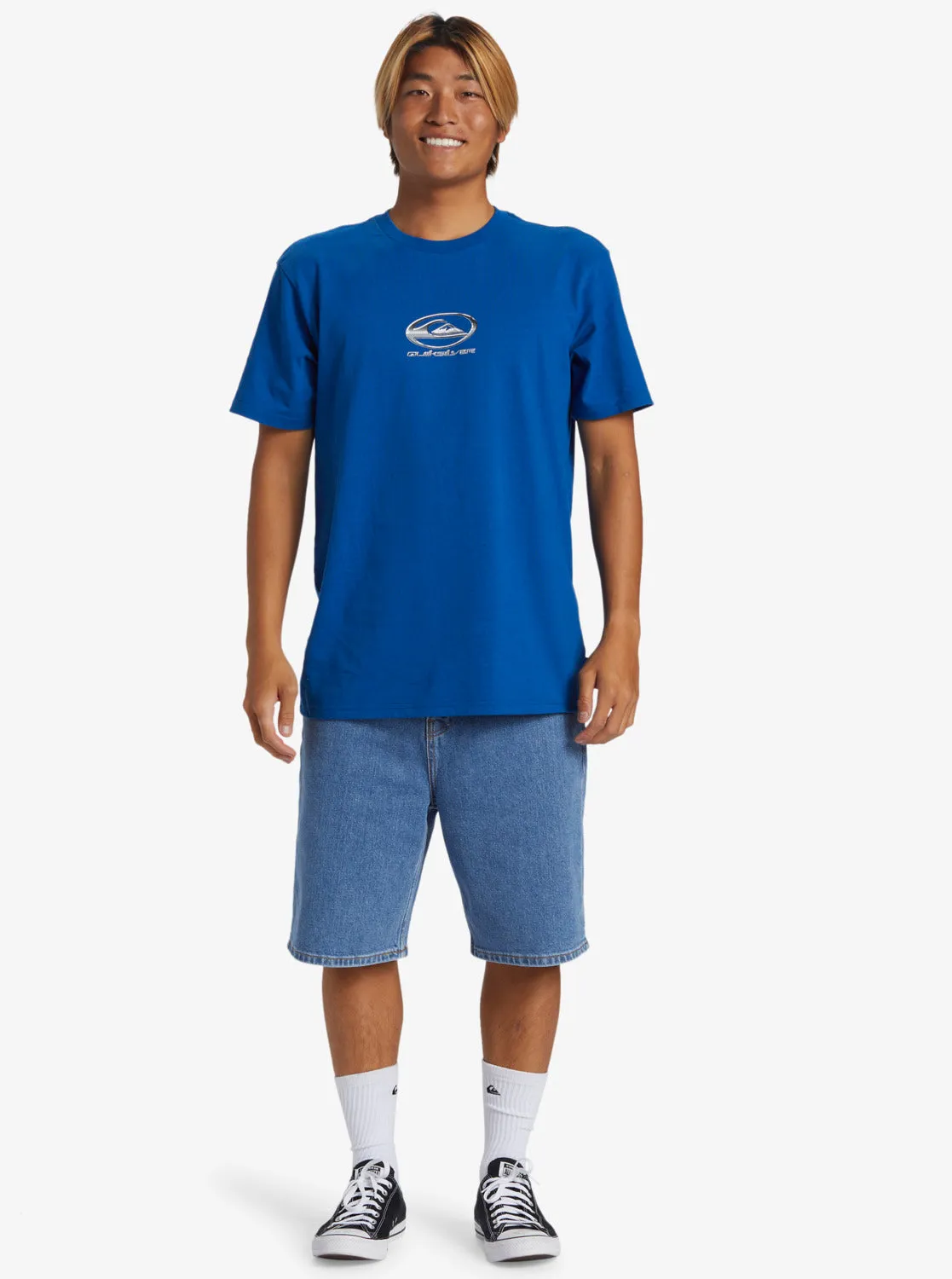 Chrome Logo Short Sleeve Saturn T-Shirt - Monaco Blue