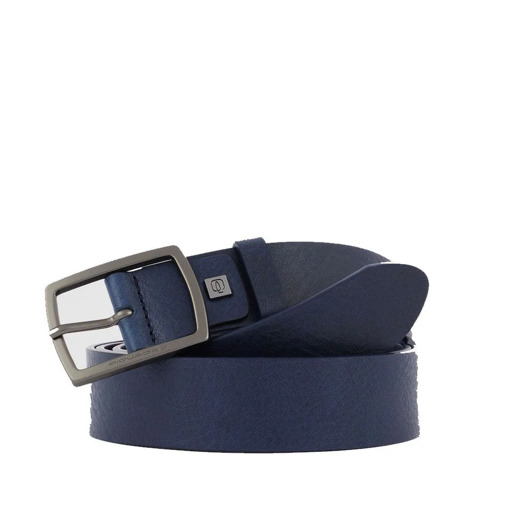 Cintura Uomo PIQUADRO in Pelle Blu Linea Black Square - CU5921B3