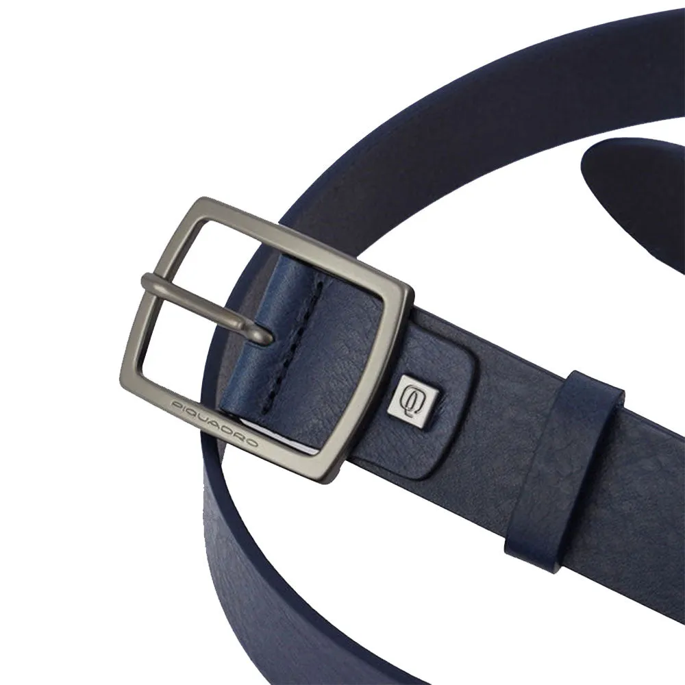 Cintura Uomo PIQUADRO in Pelle Blu Linea Black Square - CU5921B3