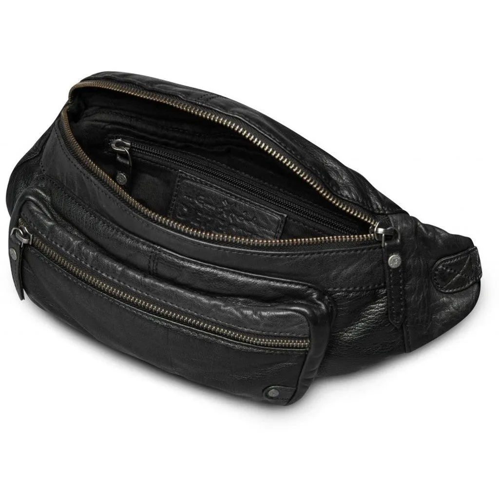 Classic bumbag in soft washed leather / 10354 - Black (Nero)