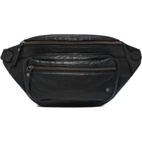 Classic bumbag in soft washed leather / 10354 - Black (Nero)