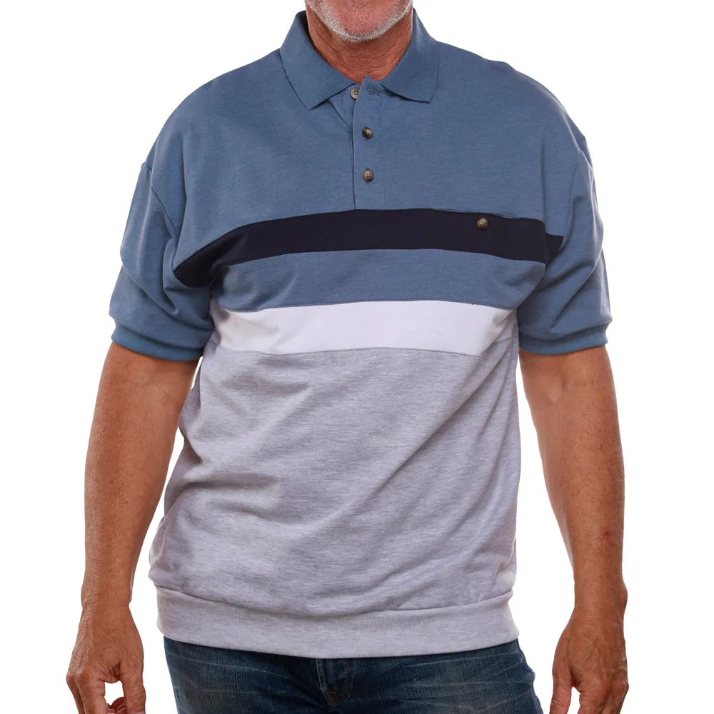 Classics by Palmland Short Sleeve Polo Shirt - 6190-326 Blue Heather