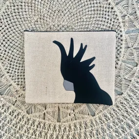 Cockatoo Jute Laptop Sleeve in Black