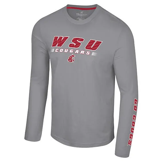 Colosseum Men's Grey WSU Cougars Longsleeve Tee