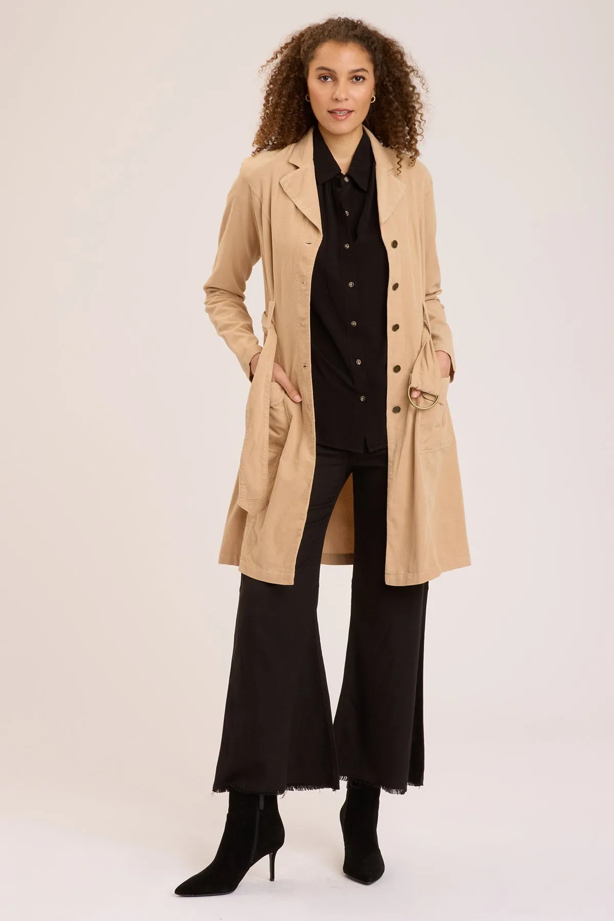 Cord Belted Trench