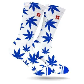 DODGER BLUE OLD SCHOOL WEED MARIJUANA STONER SOCKS