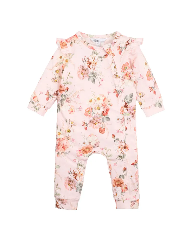 DOTTI PRINT LS ZIP ROMPER