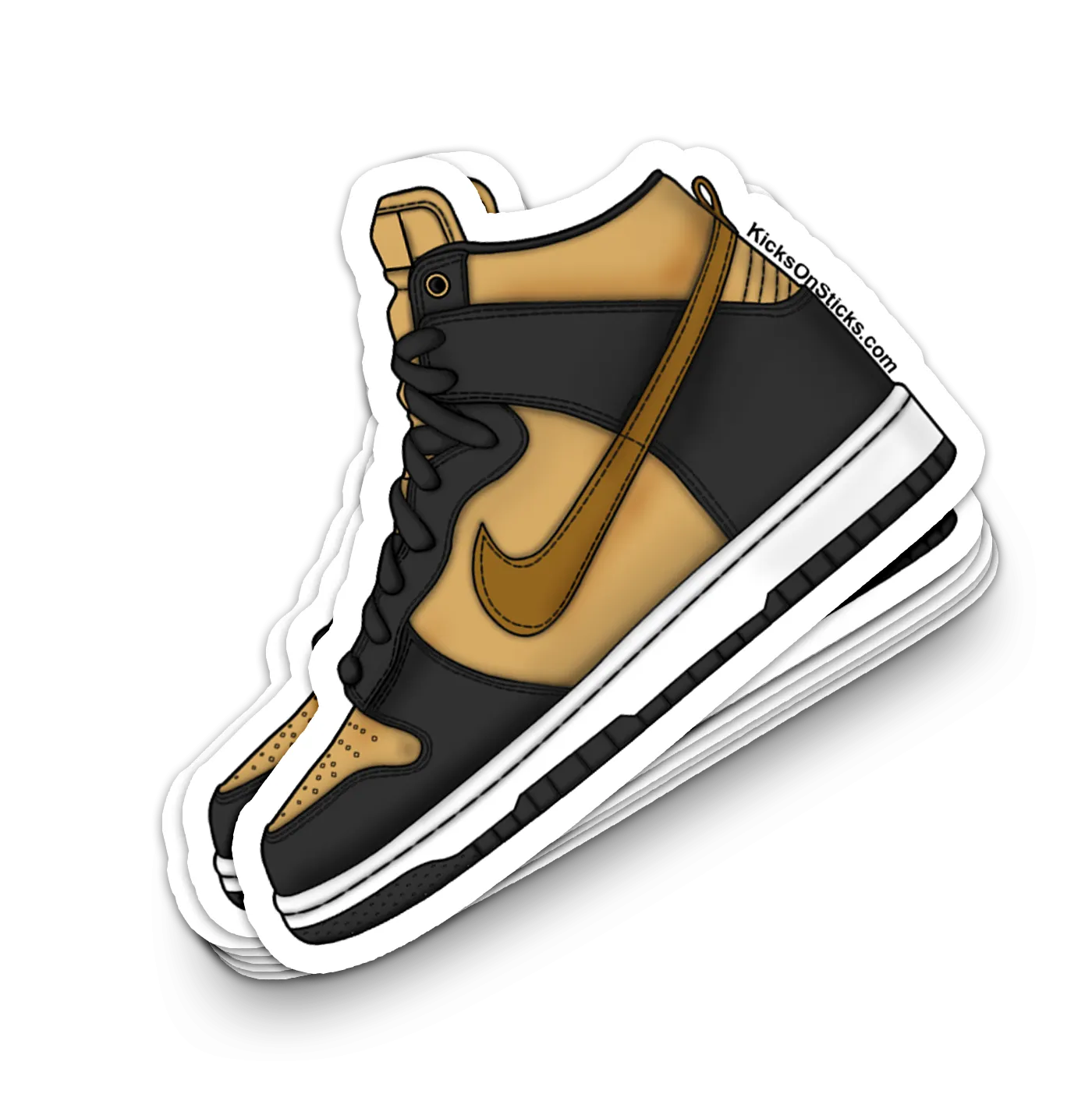 Dunk High "Black Flax" Sneaker Sticker