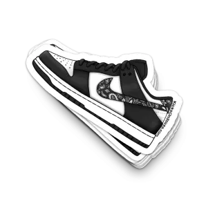 Dunk Low "Paisley Black White" Sneaker Sticker