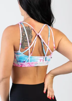 Essential Strappy Bra |  Rainbow Tie-Dye