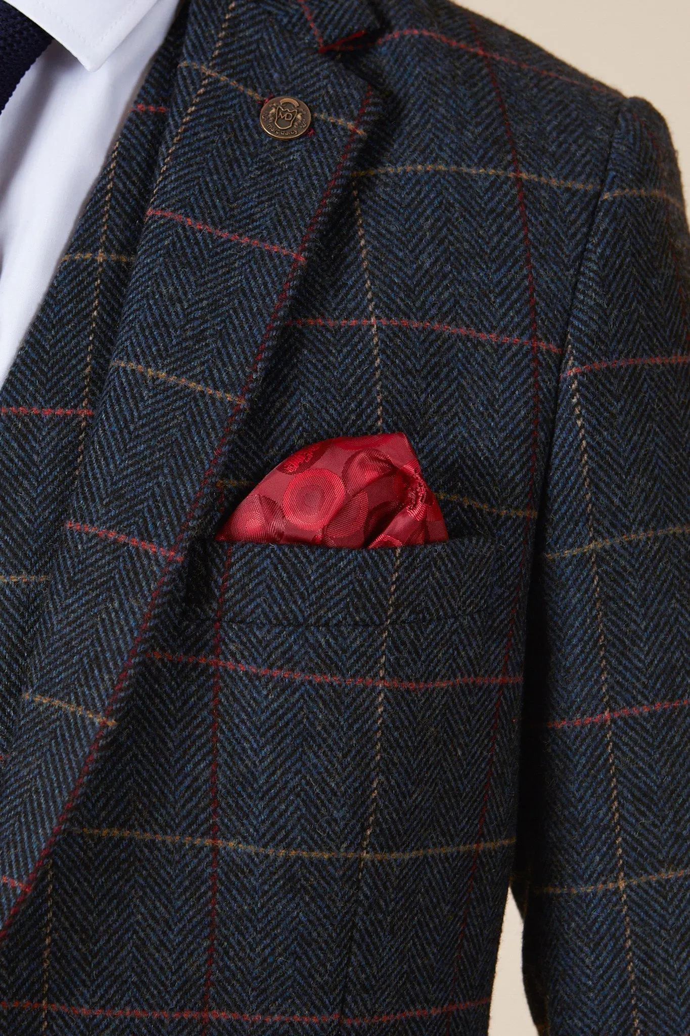 ETON - Navy Blue Tweed Check Blazer