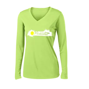 Extreme Pickleball | Women's Long Sleeve V-Neck Pickleball Shirts | 100% Polyester