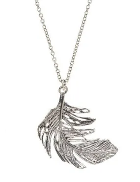 Feather Pendant, Silver