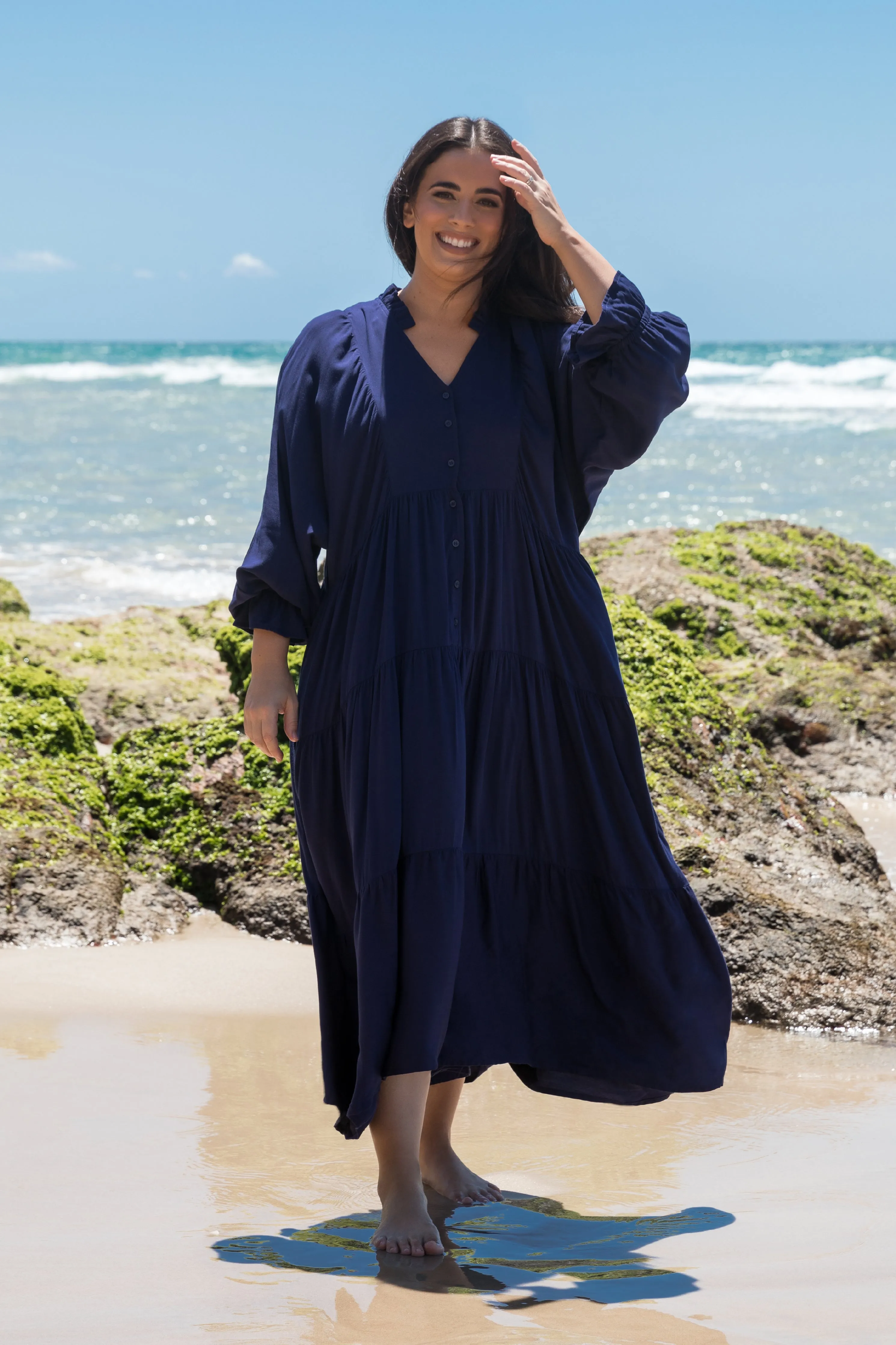 FINAL SALE Harvest Maxi Dress in Navy