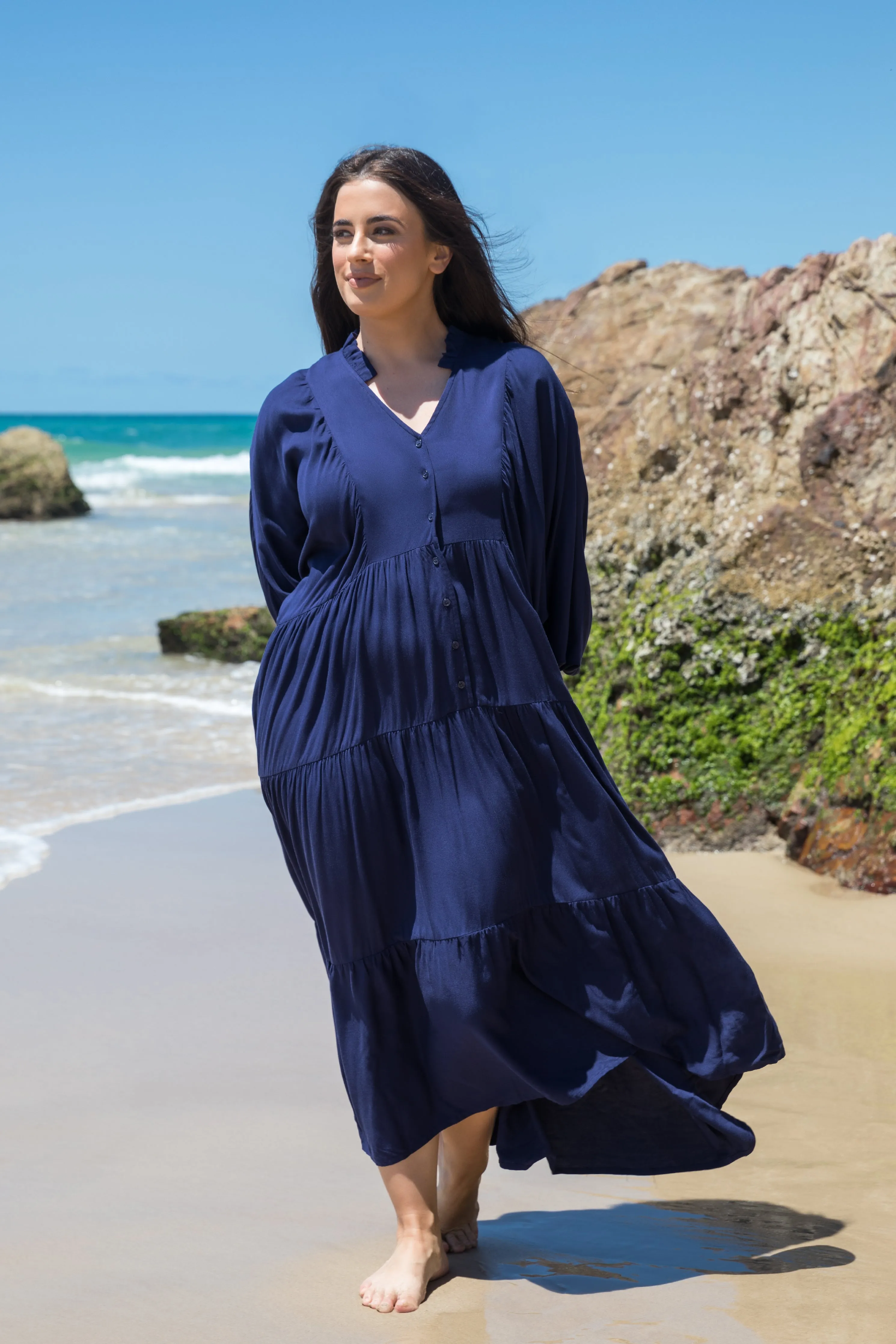 FINAL SALE Harvest Maxi Dress in Navy