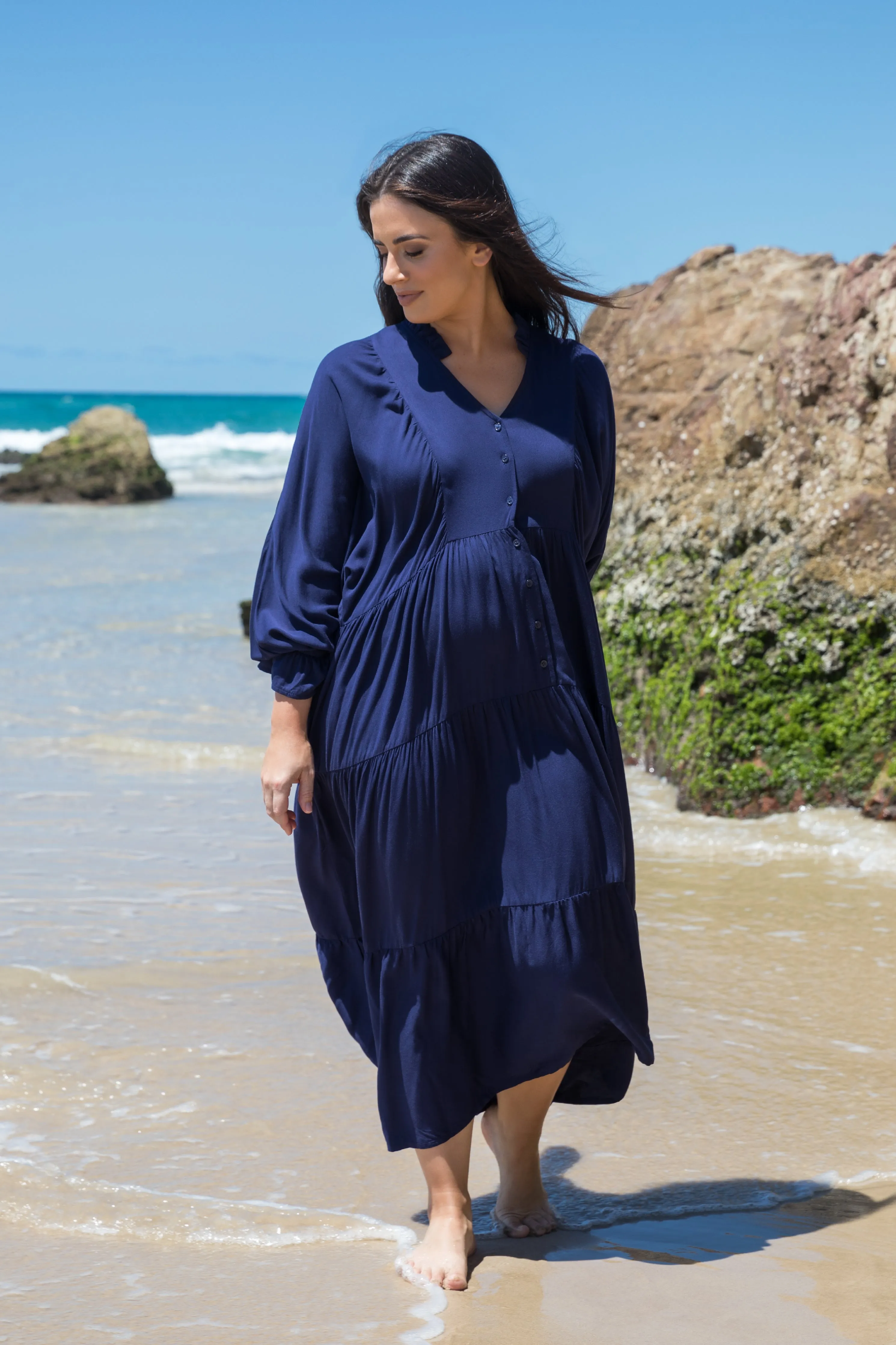 FINAL SALE Harvest Maxi Dress in Navy