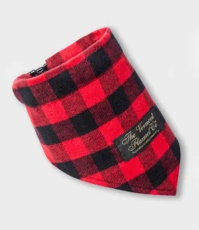 Flannel Dog Bandana - Red Buffalo