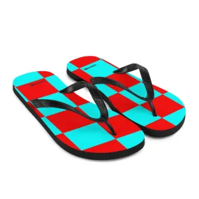 Flip-Flops Teal and Red