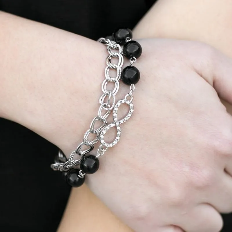 Forever is Not Enough Black Bracelet