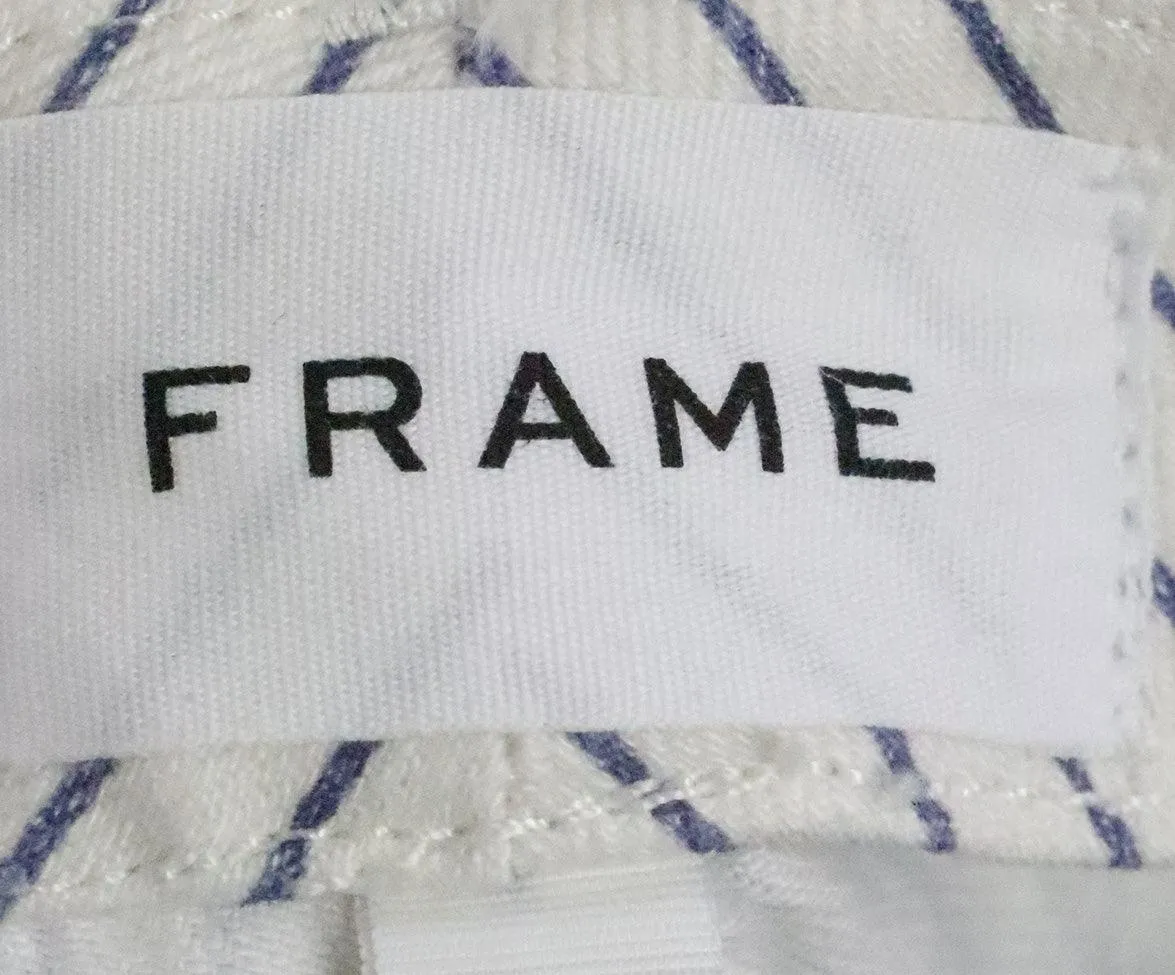 Frame Blue & White Striped Pants sz 4