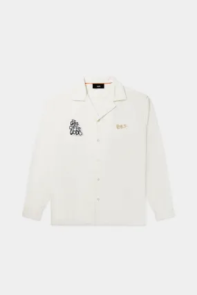 Game of the Gods Graffiti Corduroy Shirt White Swan