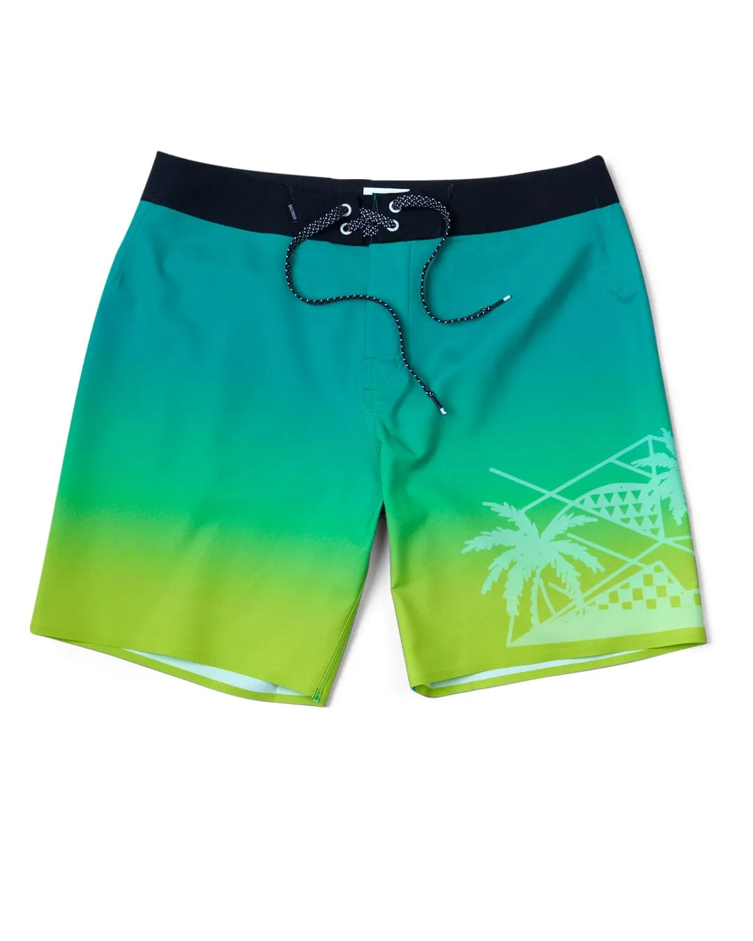 Geo Palms - Mens Boardshorts - Green