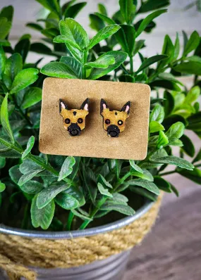 German Shepherd Dog Post Earrings