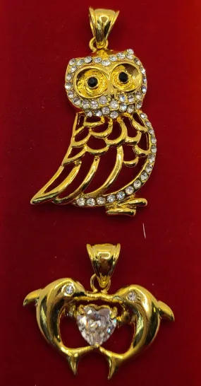 Gold plated animals pendant