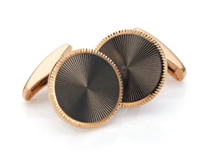 Guilloché Rose Gold Cufflinks