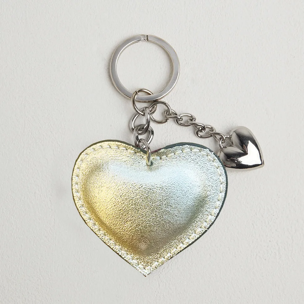 Heart Leather Keyring