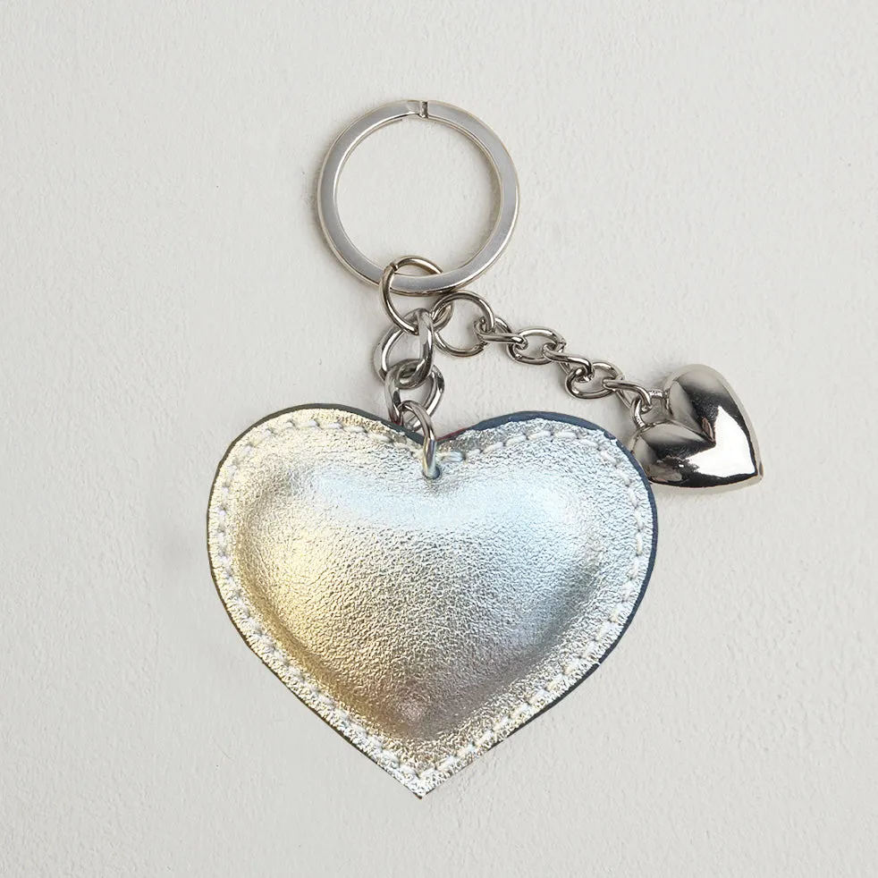 Heart Leather Keyring