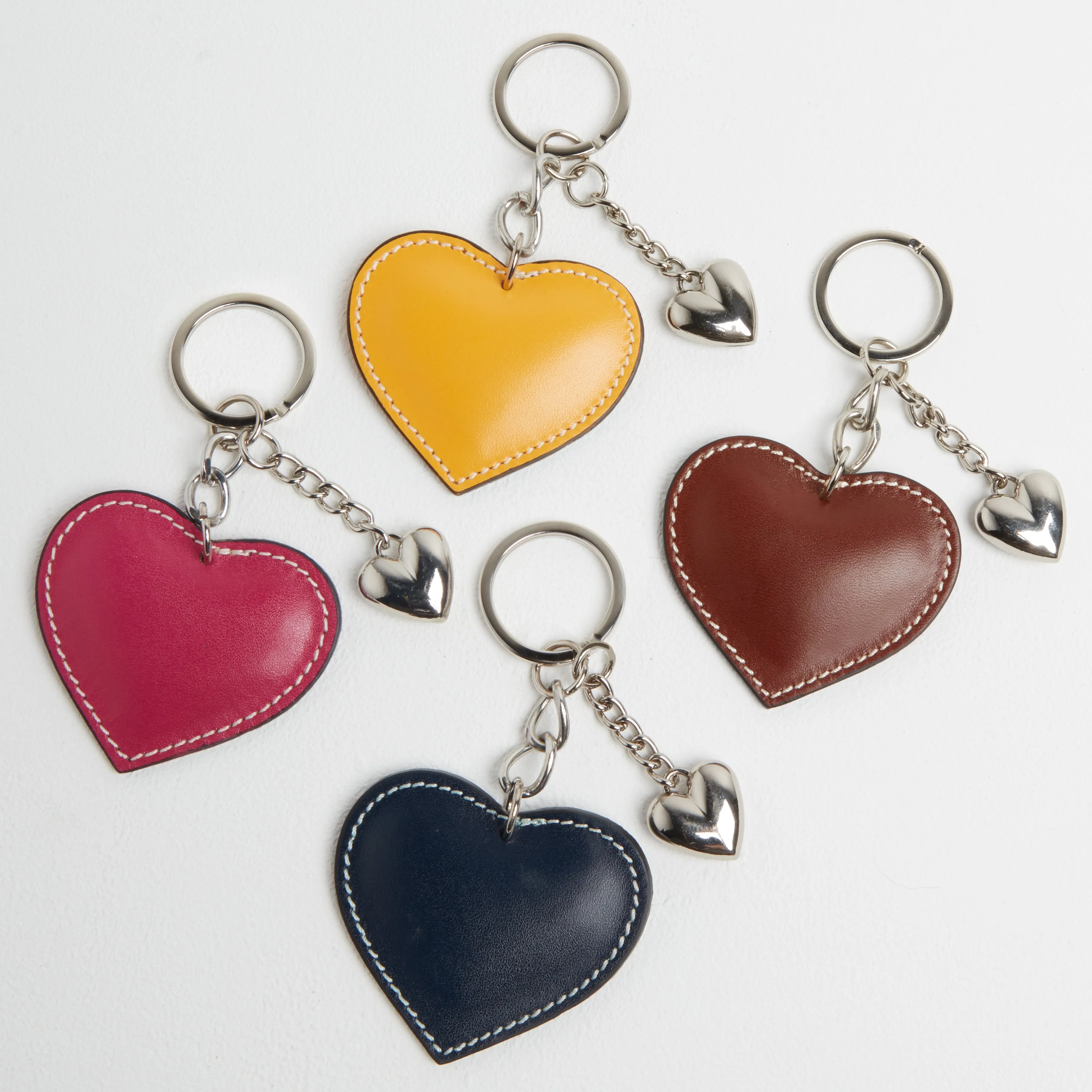 Heart Leather Keyring