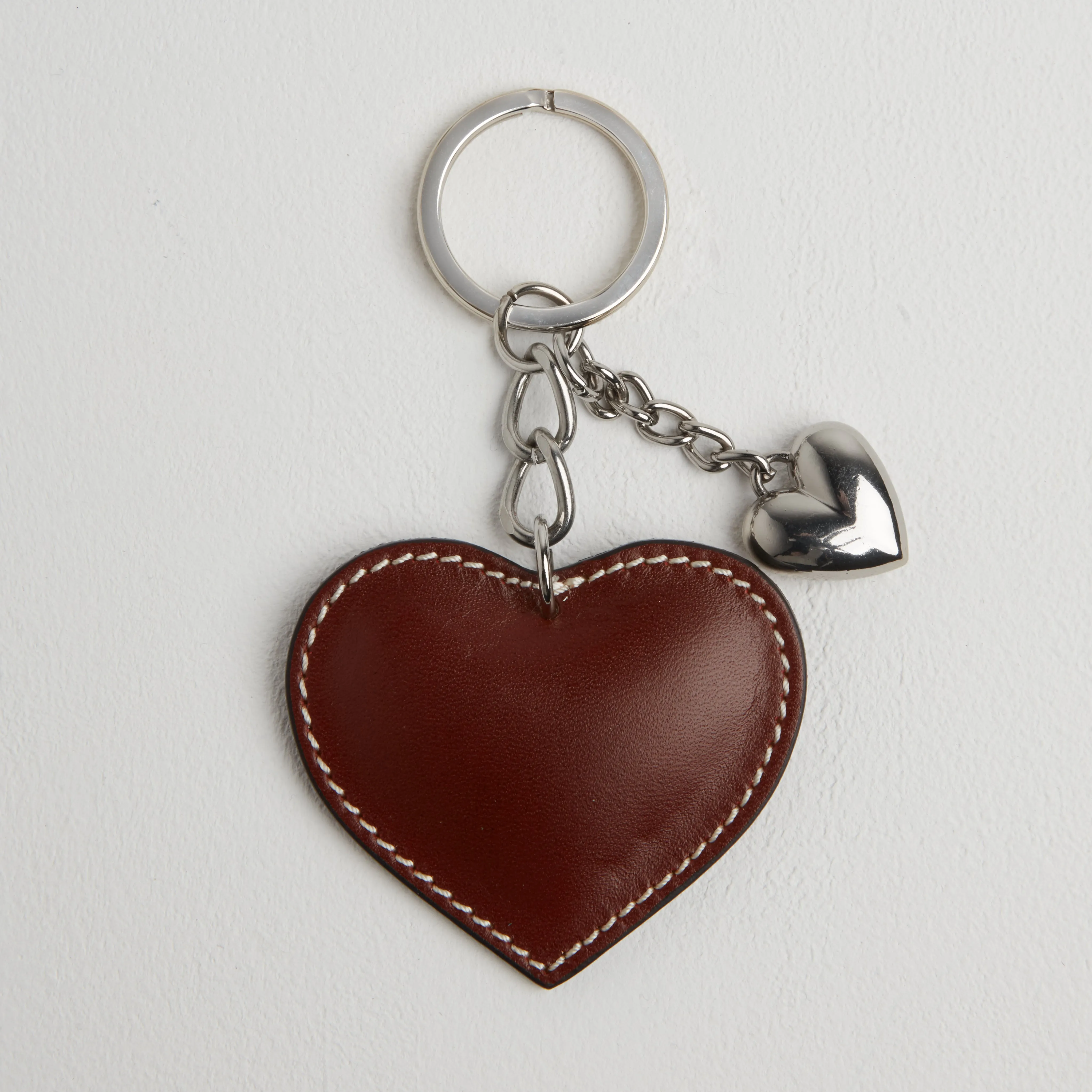 Heart Leather Keyring