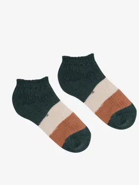 Heritage Crop Socks in Green/Natural/Copper