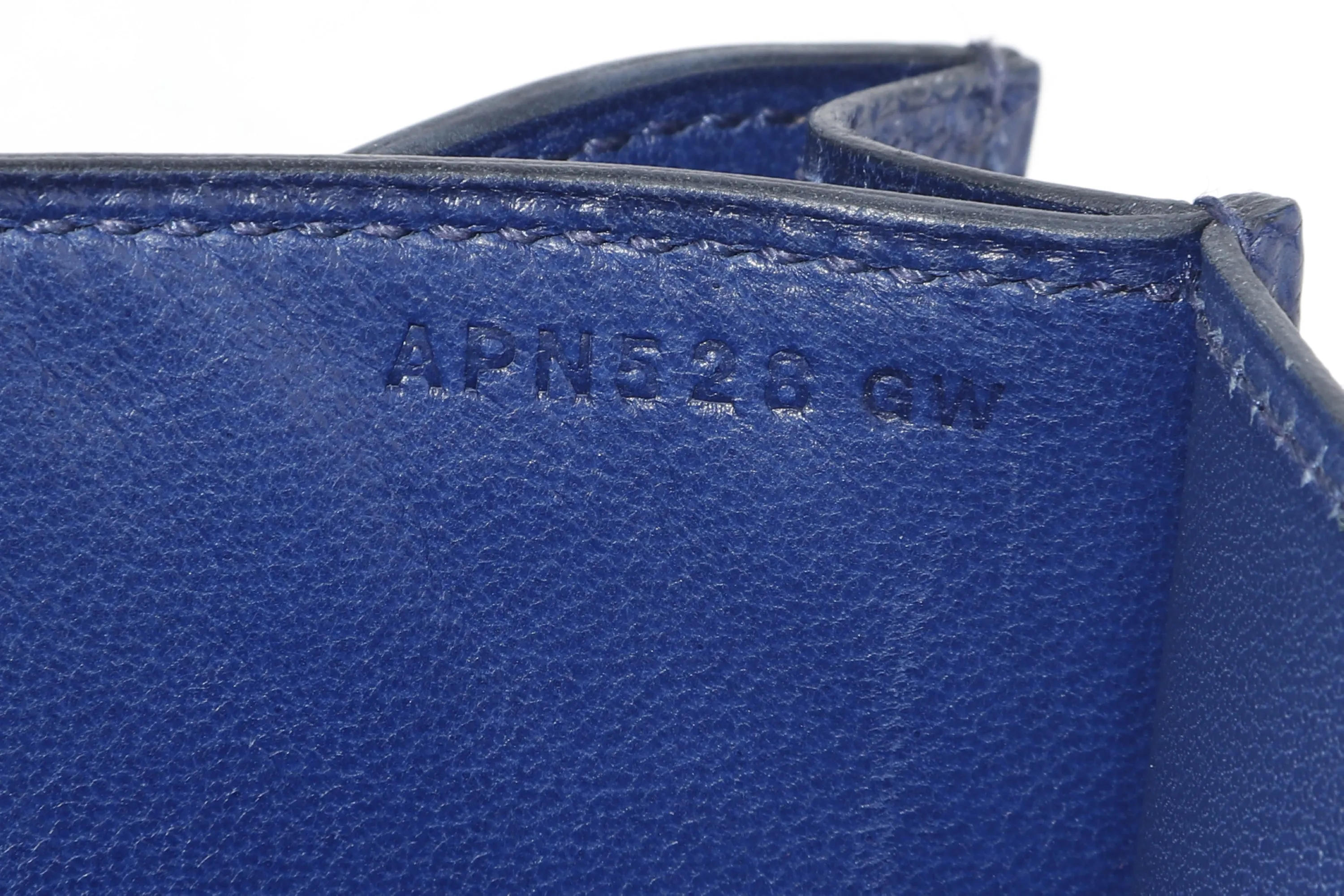 HERMES CONSTANCE 18 (STAMP A (2017)) BLUE SAPPHIRE EPSOM LEATHER PALLADIUM HARDWARE, WITH BOX, NO DUST COVER