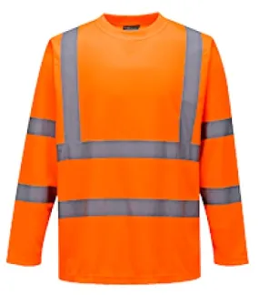 Hi Vis Long Sleeved T Shirt RIS 3279 Portwest S178