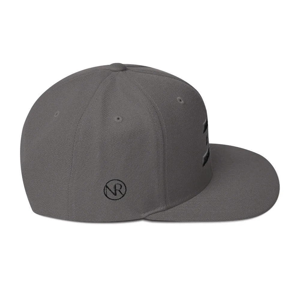 Idaho - Flat Brim Hat - Black Embroidery - ID - Many Hat Color Options Available