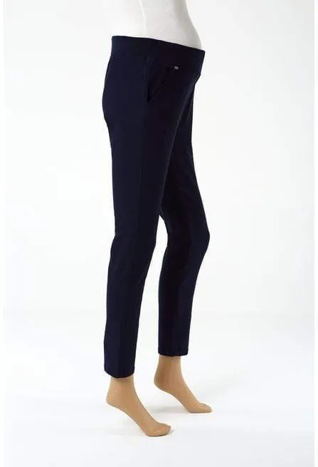 Irene Slim Skinny Super Stretch Maternity Pants Navy