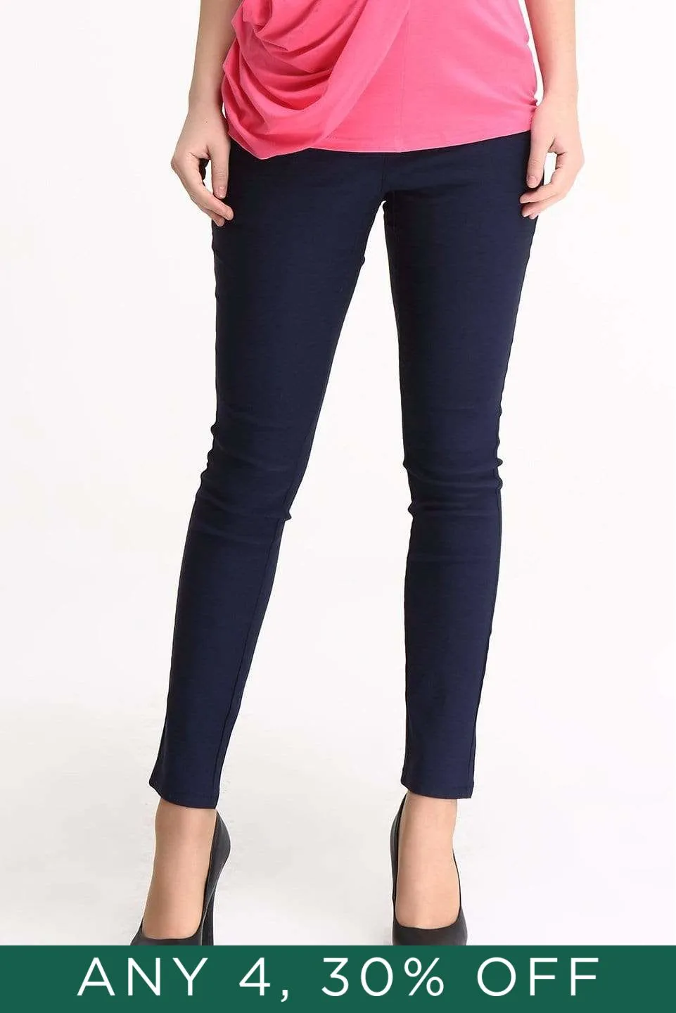 Irene Slim Skinny Super Stretch Maternity Pants Navy