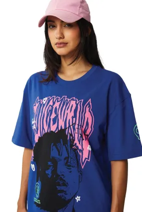 Juice WRLD Crack Print Oversized T-shirt