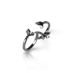 Leaf No.4 Ring  [Black gold]