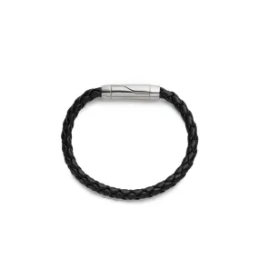 Leather Woven Bracelet, Black