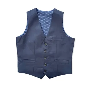 Leo & Zachary Boys Vest_Deep Blue 5408