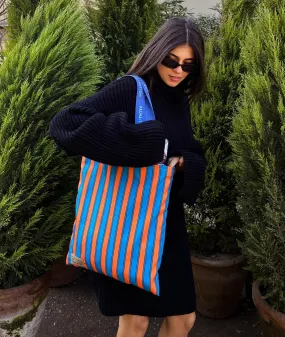 Linear Tote Orange X Blue