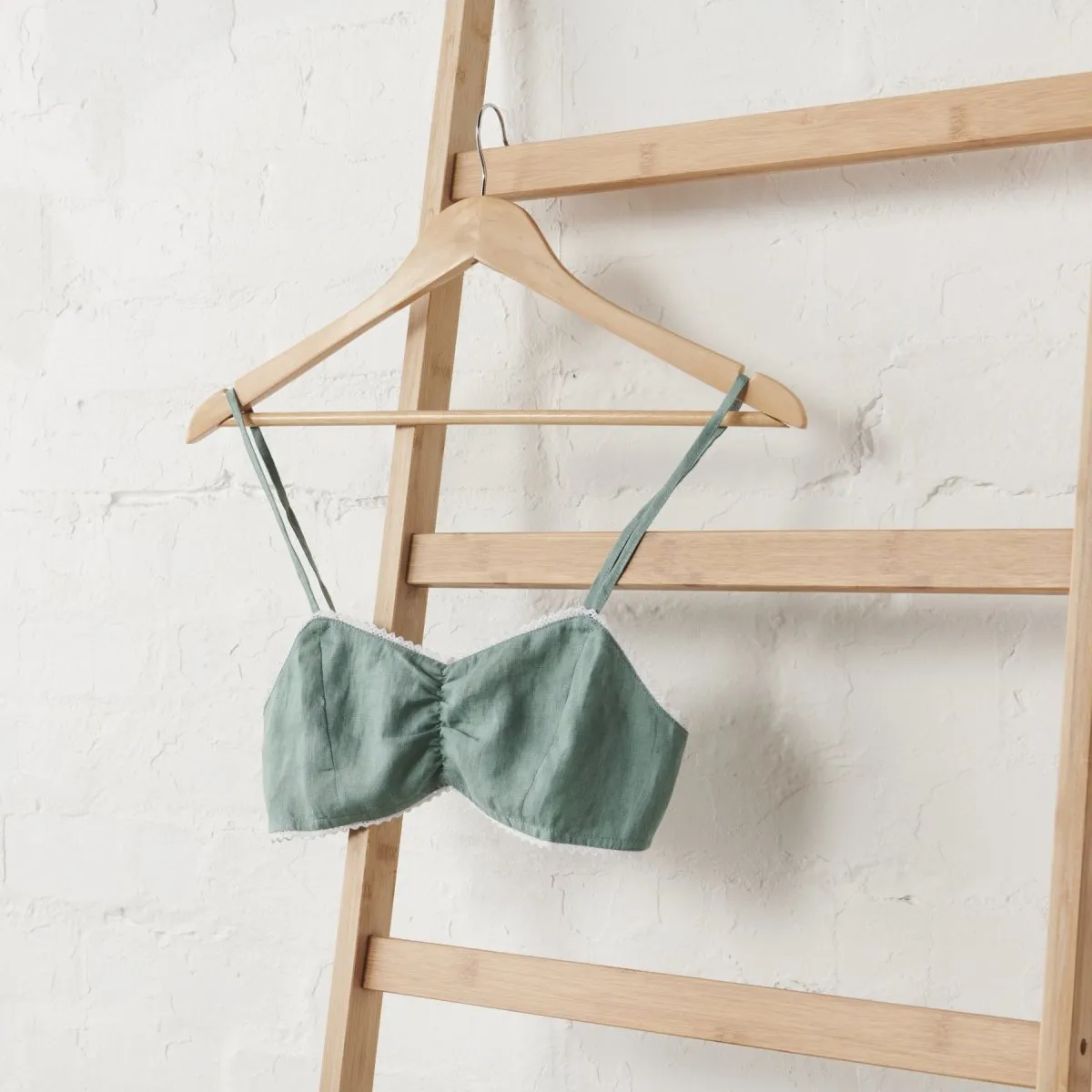 Linen Bralette - Sage Green | Jade and May