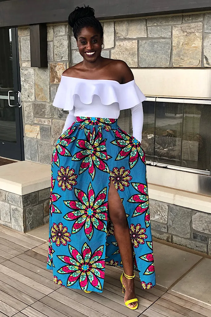 Long Ankara Skirt