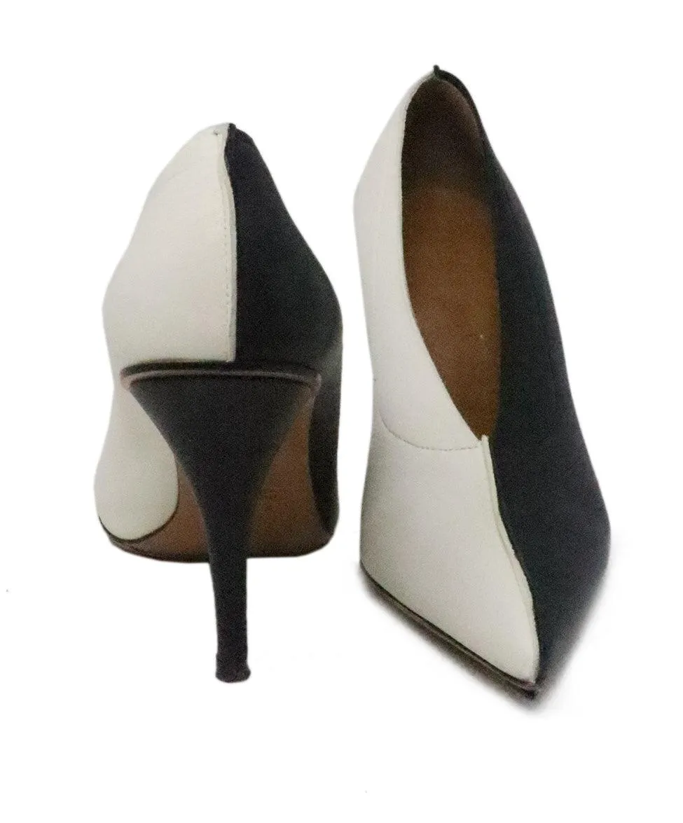 Marni Black & White Leather Heels sz 5