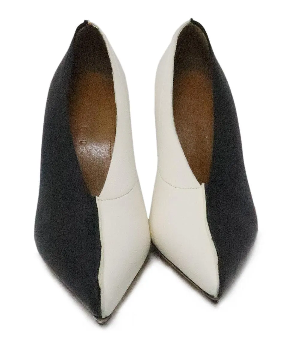 Marni Black & White Leather Heels sz 5