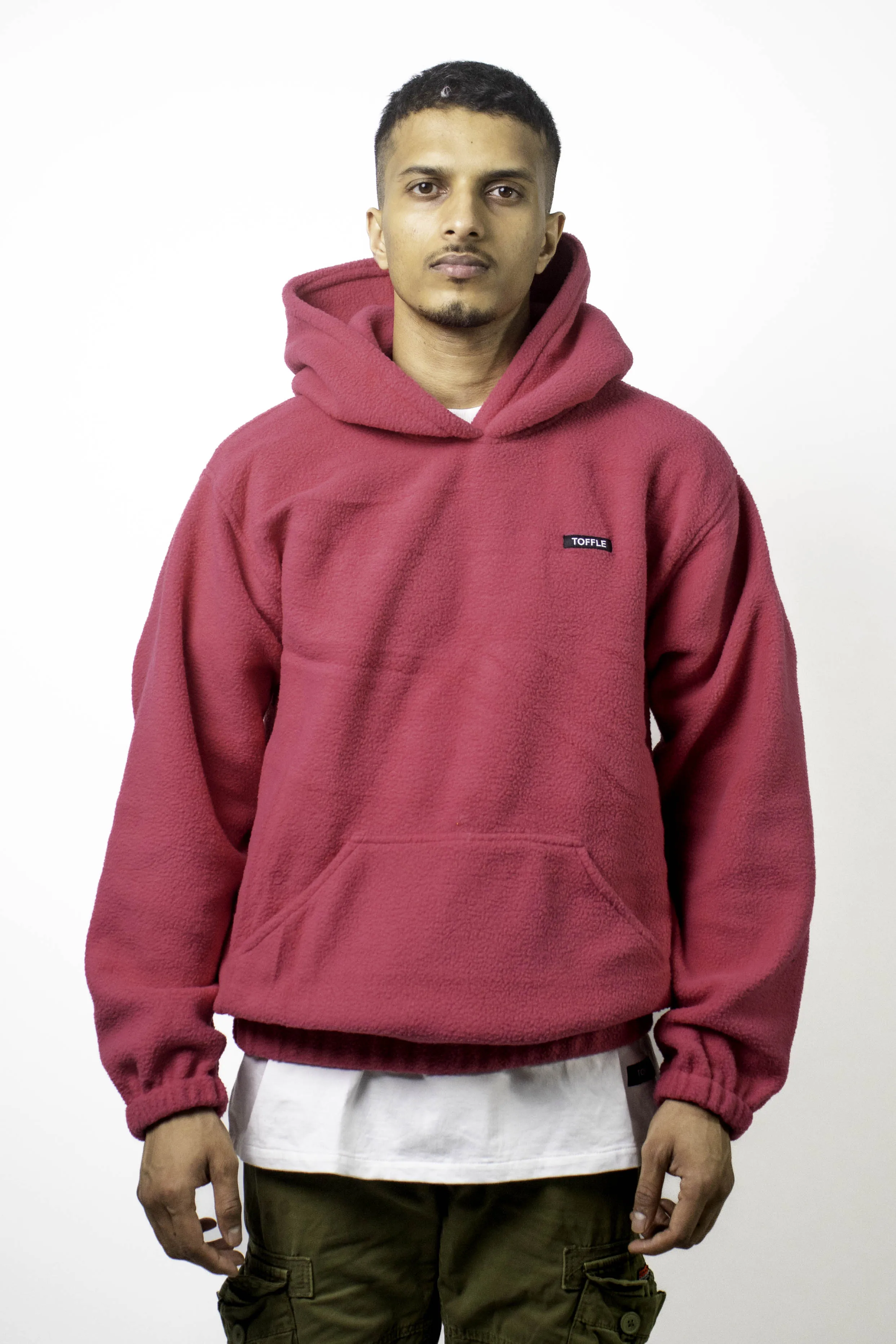 Maroon Polar Fleece Hoodie