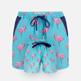 Matching Father & Son Flamingo Swim Shorts